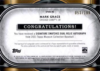 2021 Topps Museum Collection - Single-Player Signature Swatches Dual Relic Autographs #SPDRA-MG Mark Grace Back