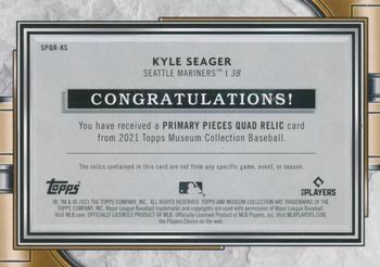 2021 Topps Museum Collection - Single-Player Primary Pieces Quad Relics Gold #SPQR-KS Kyle Seager Back