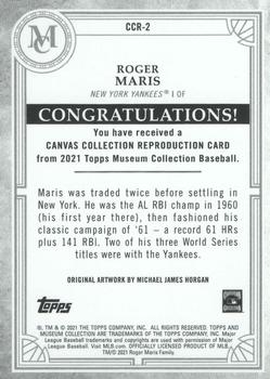 2021 Topps Museum Collection - Canvas Collection Reprints #CCR-2 Roger Maris Back