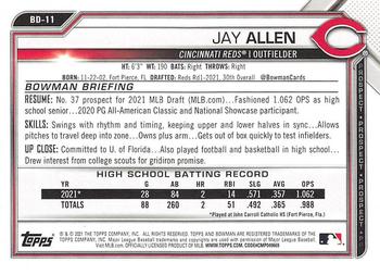 2021 Bowman Draft #BD-11 Jay Allen Back