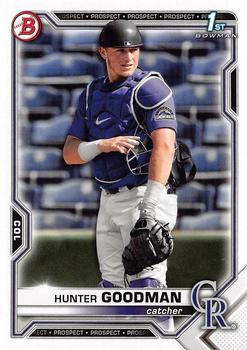 2021 Bowman Draft #BD-66 Hunter Goodman Front