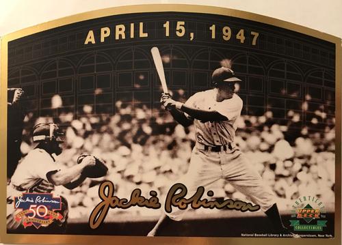 1997 Upper Deck Authenticated Jackie Robinson 50th Anniversary #NNO Jackie Robinson Front