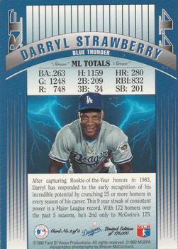1992 SilverStar Holograms #NNO Darryl Strawberry Back