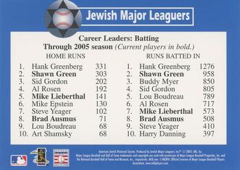 2006 Jewish Major Leaguers Second Edition #5 Career batting leaders Front