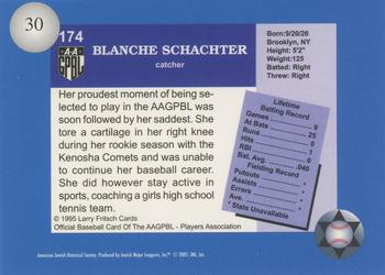 2006 Jewish Major Leaguers Second Edition #30 Blanche Schachter Back