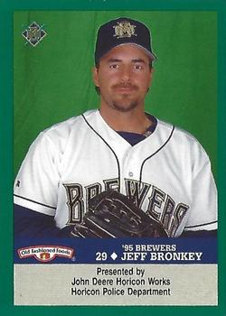 1995 Milwaukee Brewers Police - John Deere Horicon Works, Horicon Police Department #NNO Jeff Bronkey Front