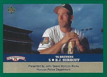1995 Milwaukee Brewers Police - John Deere Horicon Works, Horicon Police Department #NNO B.J. Surhoff Front