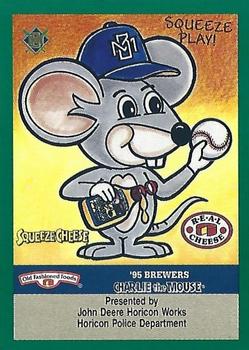 1995 Milwaukee Brewers Police - John Deere Horicon Works, Horicon Police Department #NNO Charlie the Mouse Ad Front