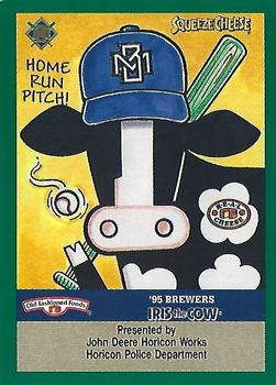 1995 Milwaukee Brewers Police - John Deere Horicon Works, Horicon Police Department #NNO Iris the Cow Ad Front