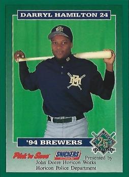 1994 Milwaukee Brewers Police - John Deere Horicon Works, Horicon Police Department #NNO Darryl Hamilton Front