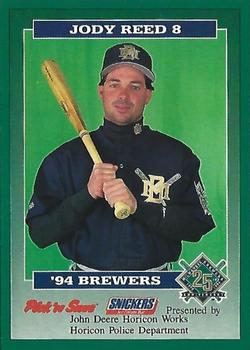 1994 Milwaukee Brewers Police - John Deere Horicon Works, Horicon Police Department #NNO Jody Reed Front