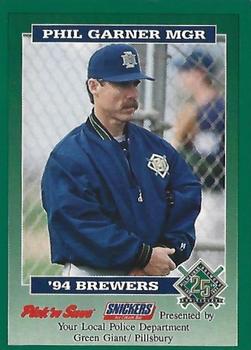 1994 Milwaukee Brewers Police - Your Local Police Department, Green Giant / Pillsbury #NNO Phil Garner Front