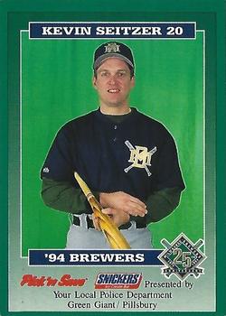 1994 Milwaukee Brewers Police - Your Local Police Department, Green Giant / Pillsbury #NNO Kevin Seitzer Front