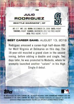 2021 Bowman's Best #49 Julio Rodriguez Back