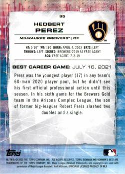 2021 Bowman's Best #95 Hedbert Perez Back