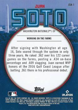 2021 Topps - Juan Soto Highlights #JSH-1 Juan Soto Back