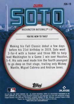 2021 Topps - Juan Soto Highlights Blue #JSH-19 Juan Soto Back
