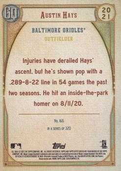 2021 Topps Gypsy Queen - Missing Nameplate #165 Austin Hays Back