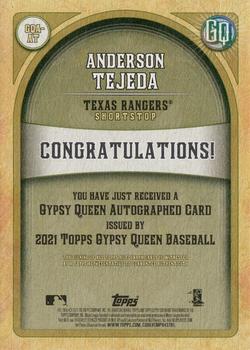 2021 Topps Gypsy Queen - Autographs #GQA-AT Anderson Tejeda Back