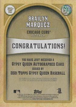 2021 Topps Gypsy Queen - Autographs #GQA-BM Brailyn Marquez Back