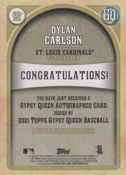 2021 Topps Gypsy Queen - Autographs #GQA-DCA Dylan Carlson Back