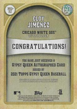 2021 Topps Gypsy Queen - Autographs #GQA-EJ Eloy Jimenez Back