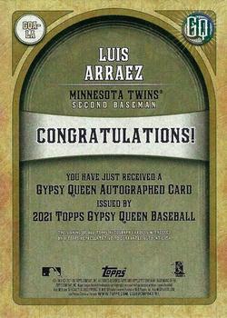 2021 Topps Gypsy Queen - Autographs #GQA-LA Luis Arraez Back