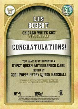 2021 Topps Gypsy Queen - Autographs #GQA-LR Luis Robert Back