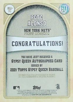 2021 Topps Gypsy Queen - Autographs #GQA-PA Pete Alonso Back