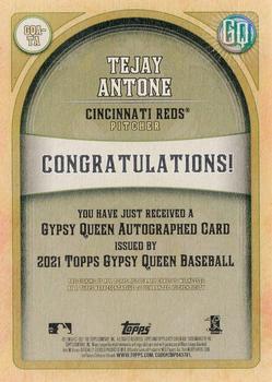 2021 Topps Gypsy Queen - Autographs #GQA-TA Tejay Antone Back