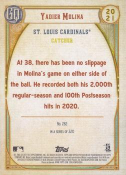 2021 Topps Gypsy Queen - Chrome Box Topper #282 Yadier Molina Back