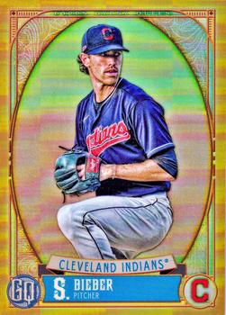 2021 Topps Gypsy Queen - Chrome Box Topper Gold #115 Shane Bieber Front