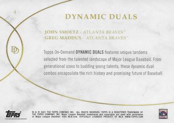 2021 Topps On-Demand Dynamic Duals #4 John Smoltz / Greg Maddux Back
