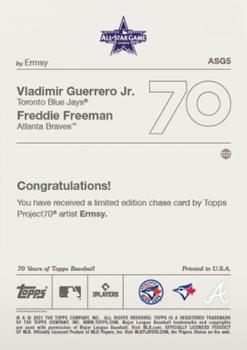 2021-22 Topps Project70 - All-Stars #ASG5 Vladimir Guerrero Jr. / Freddie Freeman Back