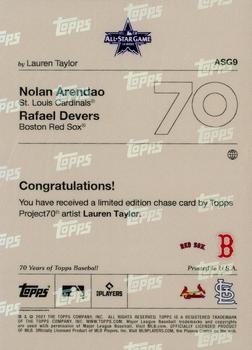 2021-22 Topps Project70 - All-Stars #ASG9 Nolan Arenado / Rafael Devers Back