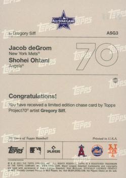2021-22 Topps Project70 - All-Stars Rainbow Foil #ASG3 Jacob deGrom / Shohei Ohtani Back
