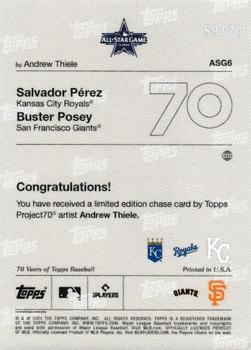 2021-22 Topps Project70 - All-Stars Rainbow Foil #ASG6 Salvador Perez / Buster Posey Back
