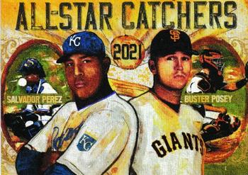 2021-22 Topps Project70 - All-Stars Rainbow Foil #ASG6 Salvador Perez / Buster Posey Front
