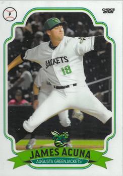 2021 Choice Augusta GreenJackets #01 James Acuna Front