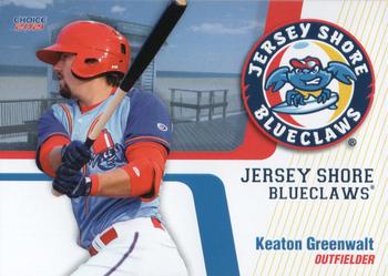 2021 Choice Jersey Shore BlueClaws #10 Keaton Greenwalt Front