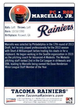 2021 Choice Tacoma Rainiers #27 Rob Marcello Back