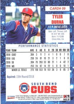 2021 Choice South Bend Cubs #09 Tyler Durna Back