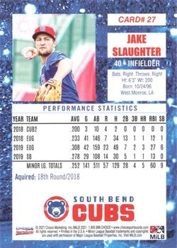 2021 Choice South Bend Cubs #27 Jake Slaughter Back