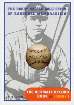 1999 Sotheby's Barry Halper Collection of Baseball Memorabilia #1 Babe Ruth Front