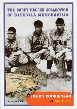 1999 Sotheby's Barry Halper Collection of Baseball Memorabilia #4 Joe Dimaggio Front