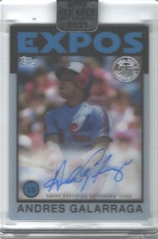 2021 Topps Clearly Authentic - 1986 Topps Baseball Autographs #86TBA-AG Andres Galarraga Front