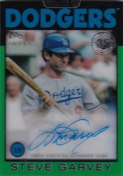 2021 Topps Clearly Authentic - 1986 Topps Baseball Autographs Green #86TBA-SG Steve Garvey Front
