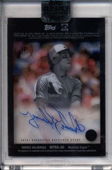 2021 Topps Clearly Authentic - 1986 Topps Baseball Autographs Black #86TBA-AG Andres Galarraga Back