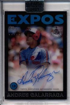 2021 Topps Clearly Authentic - 1986 Topps Baseball Autographs Black #86TBA-AG Andres Galarraga Front