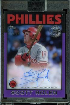 2021 Topps Clearly Authentic - 1986 Topps Baseball Autographs Purple #86TBA-SR Scott Rolen Front